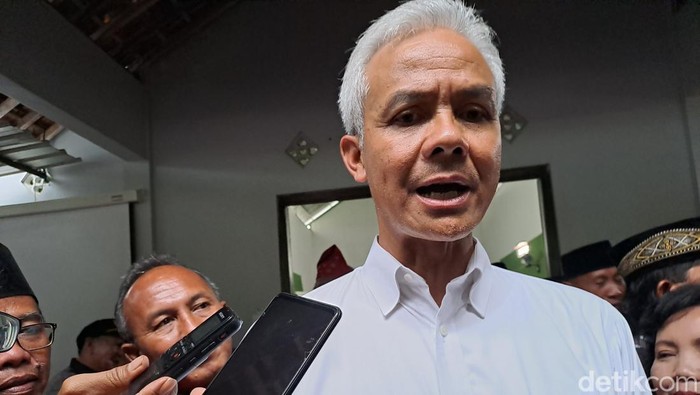 Gubernur Jawa Tengah Ganjar Pranowo di Wonogiri, Kamis (26/1/2023).