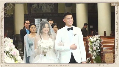 Momen Sakral nan Haru Pemberkatan Nikah Julian Jacob dan Mirriam Eka