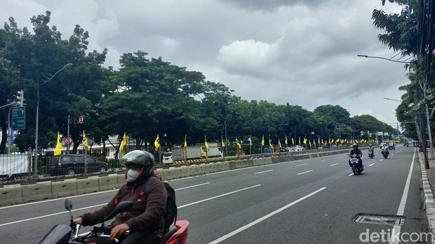 Kondisi lalin di Jalan Gunung Sahari Jakpus dan Jalan HR Rasuna Said Jaksel yang termasuk ruas jalan yang akan diterapkan jalan berbayar elektronik (electronic road pricing/ERP) (Rumondang N/detikcom)