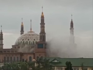 Masjid islamic Center Samarinda Terbakar Diduga Karena Korsleting Listrik
