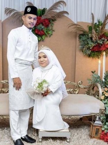 Pasangan viral di media sosial, Muhammad Nashrul dan Nurul Anis Natasya.