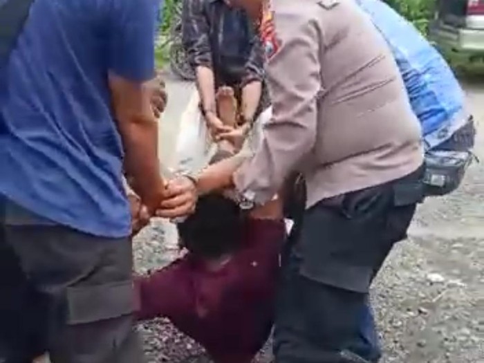 Proses penangkapan terduga begal di Probolinggo