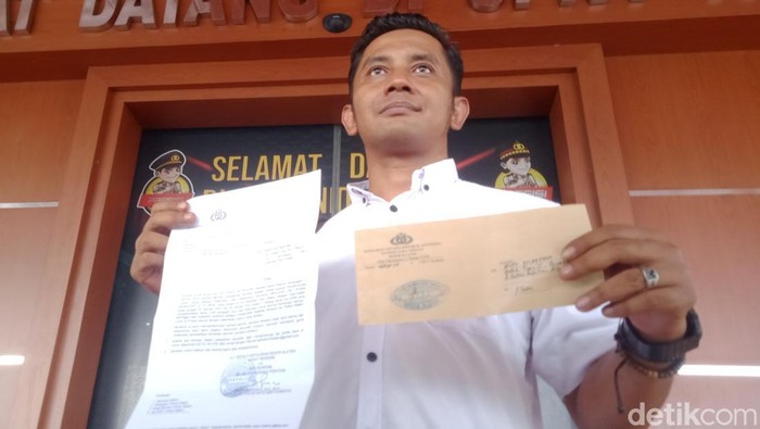 Arief Wicaksono adukan purnawirawan jenderal TNI ke polisi terkait kasus penyerobotan lahan di Desa Karang Lo Klaten. Foto diambil Jumat (27/1/2023).
