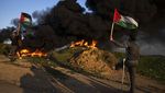 Asap Hitam Pejuang Palestina Lawan Pasukan Israel di Tepi Barat