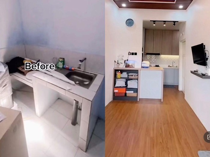 Beredar video viral rumah subsidi usai direnovasi menggunakan jasa desain interior berubah menjadi aesthetic.