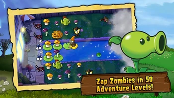 Jika dirasa sembilan judul sebelumnya terlalu menegangkan, mungkin game zombie satu ini bisa menjadi sebuah penyegaran. Gamer bisa memainkan Plants vs Zombies. Foto: (Google Play Store).