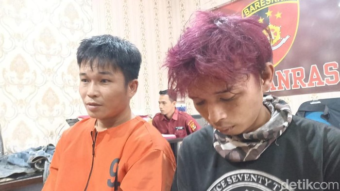 Kakak beradik di Palembang pelaku pembobolan belasan ruko diperiksa polisi. (Prima Syahbana/detikSumut)
