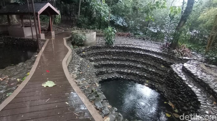 Kesegaran mata air di hutan kota Babakan Siliwangi, Bandung.
