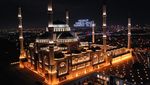 Masjid Agung di Turki Bersinar Saat Peringati Laylat al-Raghaib