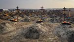 Potret Pemakaman Tentara Bayaran Rusia yang Tewas di Perang Ukraina