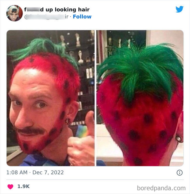 Model rambut unik dan tidak biasa di internet.