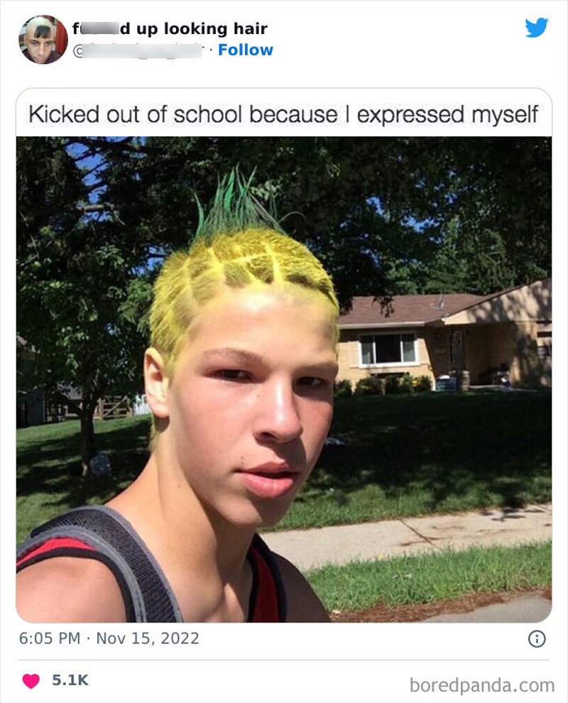 Model rambut unik dan tidak biasa di internet.