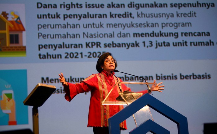 Menteri Keuangan RI Sri Mulyani memaparkan kepada BTN agar senantiasa menjaga kesehatan fundamental keuangannya agar dapat menciptakan nilai tambah dan sinergi ke berbagai institusi/lembaga di ekosistem perumahan.