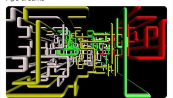 Ada yang pernah pajang wallpaper pipa 3D ini? Foto: Twitter/RetroTechDreams