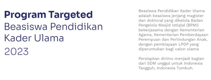 beasiswa Pendidikan Indonesia Kader Ulama