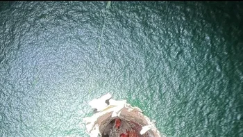 Hayo kira-kira ini hasil bor di tengah laut atau dinding? Foto: Reddit