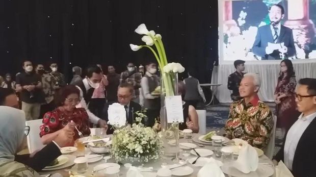 Ganjar dan Anies di Pernikahan Kiky Saputri (capture video ig Ganjar Pranowo)