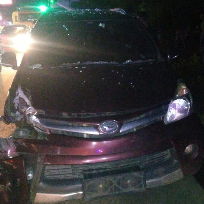 Kendaraan yang terlibat kecelakaan beruntun di jalan Pantura Kudus-Pati di Jekulo, Kudus, Sabtu (28/1/2023).