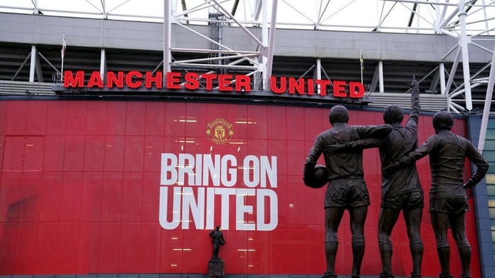 A general view outside the stadium ahead of the Manchester Derby at Old Trafford, Manchester. Picture date: Saturday January 14, 2023. (Photo by Martin Rickett/PA Images via Getty Images)