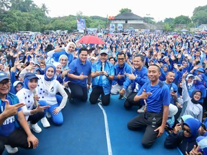 Zulhas & Erick Thohir Meriahkan Senam Sehat PAN di Depok