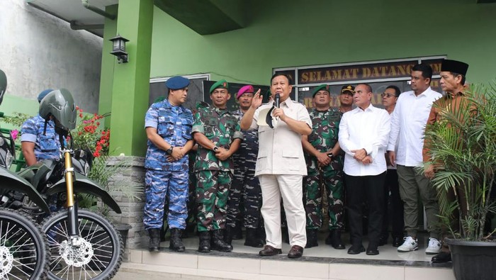 Prabowo saat di Koramil 10/Medan Marelan