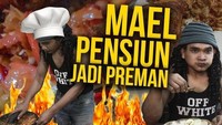 Kocaknya Maell saat berpura-pura pensiun jadi preman. Setelah dirinya ingin belajar masak dan menjadi chef. Foto: Instagram @maell_lee