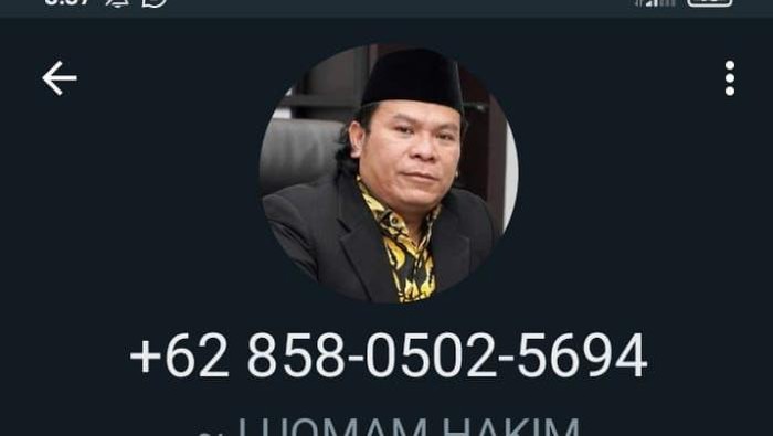 Waka Komisi II DPR Luqman Hakim dicatut untuk penipuan. Foto diunggah Sabtu (28/1/2023).