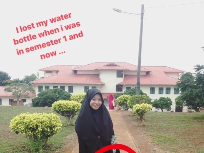 Wanita bernama Afidatul Aqma Mohamad Sabre menceritakan kisah cintanya berawal dari botol minum. Wanita bernama Afidatul Aqma Mohamad Sabre menceritakan kisah cintanya berawal dari botol minum.