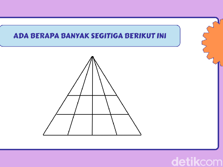 Bisa Tebak Ada Berapa Segitiga? Bisa Jawab Semua, Tandanya Punya Bibit Jenius