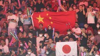Dukungan penonton diberikan untuk kedua pasangan yang bertarung di final Indonesia Masters 2023 ini.