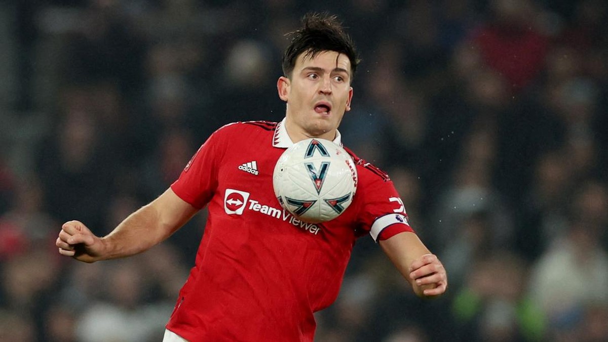 Bek tengah Manchester United Harry Maguire menolak dipinjamkan ke Inter Milan. (Foto: REUTERS/PHIL NOBLE)