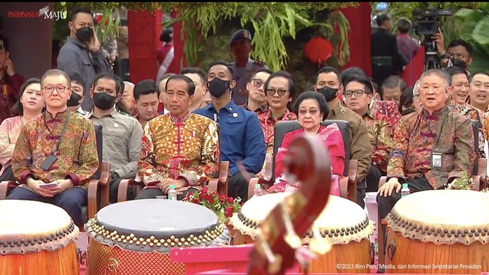 Jokowi dan Megawati Hadiri Perayaan Imlek Nasional di Lapangan Banteng (Tangkapan layar YouTube Setpres)