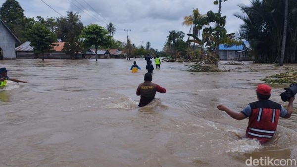 Potret Banjir Luwu Utara gegara Tanggul Sungai Rongkong Jebol