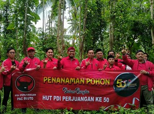 HUT ke-50 PDIP, Kader Sumenep Tanam 200 Pohon Wujud Peduli Lingkungan