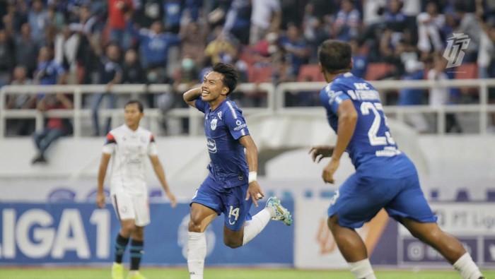 Selebrasi pemain PSIS Semarang.
