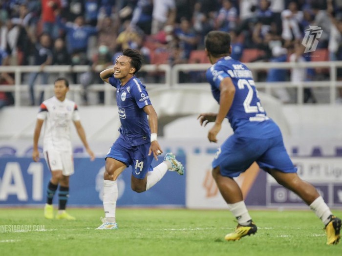 Selebrasi pemain PSIS Semarang.