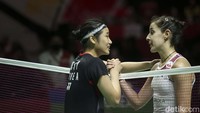 Usai interval gim ketiga An Se Young mampu melesat dan meninggalkan Marin 18-13. Tunggal putri Korea Selatan itu pun sukses menang 21-13.