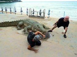 10 Potret Hewan yang Terbuat dari Pasir, Mirip Banget sama Aslinya