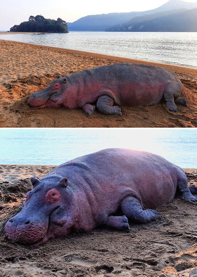 Seorang seniman asal Spanyol bernama Andoni Bastarrika, membawa seni pahat pasir ke tingkatan yang berbeda.