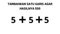 Mungkinkah hasilnya jadi 550 dengan menambah satu garis kecil? (Foto: detikhealth)