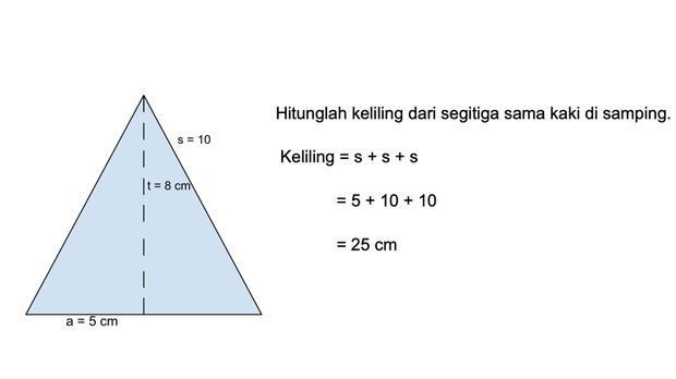 Sebuah Segitiga Sama Kaki Alasnya 12 Cm