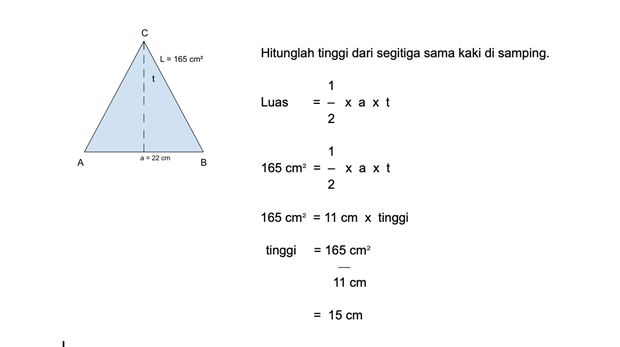 4 Rumus Tinggi Segitiga Beserta Contoh Soalnya