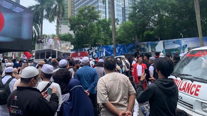 Demo di depan Kedubes Swedia (Mulia-detikcom)