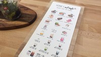 Bahkan menu makanannya pun dibuat dari ilustrasi gambar yang imut dan menarik. Foto: Pool/Site