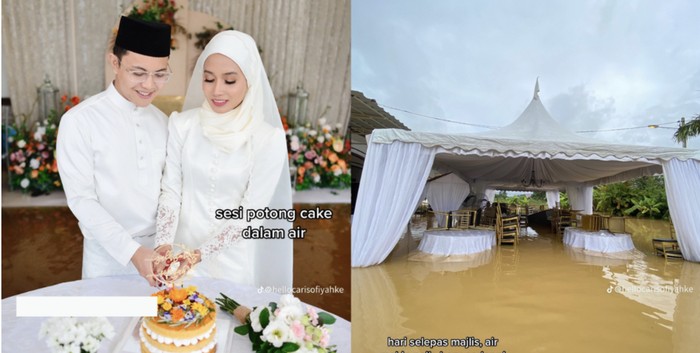 Gagal Gelar Pesta Saat Banjir, Makanan Tamu Pengantin Ini Disumbangkan