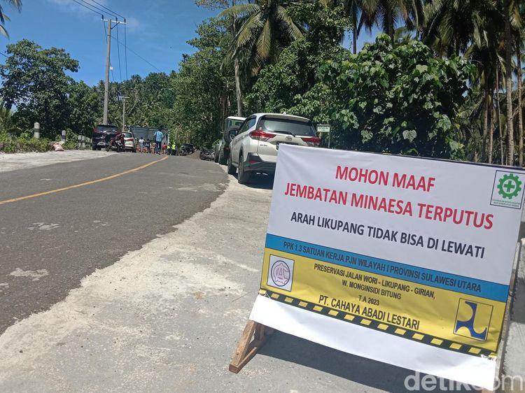 Potret Akses Jalan hingga Jembatan di Sulut Amblas gegara Hujan Deras