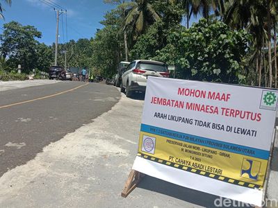 Potret Akses Jalan hingga Jembatan di Sulut Amblas gegara Hujan Deras