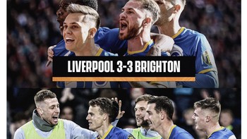 Lagi-lagi kalah. Begitu menggambarkan Liverpool saat harus berhadapan dengan Brighton Hove & Albion. Terbaru, The Reds angkat koper dari Piala FA usai gol kemenangan Brighton di menit akhir pertandingan. Foto: Twitter
