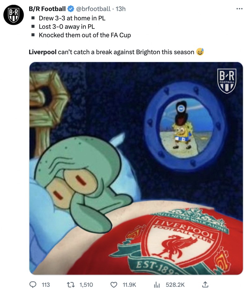 Liverpool tersingkir dari Piala FA usai dikalahkan oleh Brighton & Hove Albion.