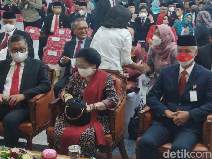 Megawati Soekarnoputri hadiri acara pelantikan Walkot Semarang, Senin (30/1/2023).